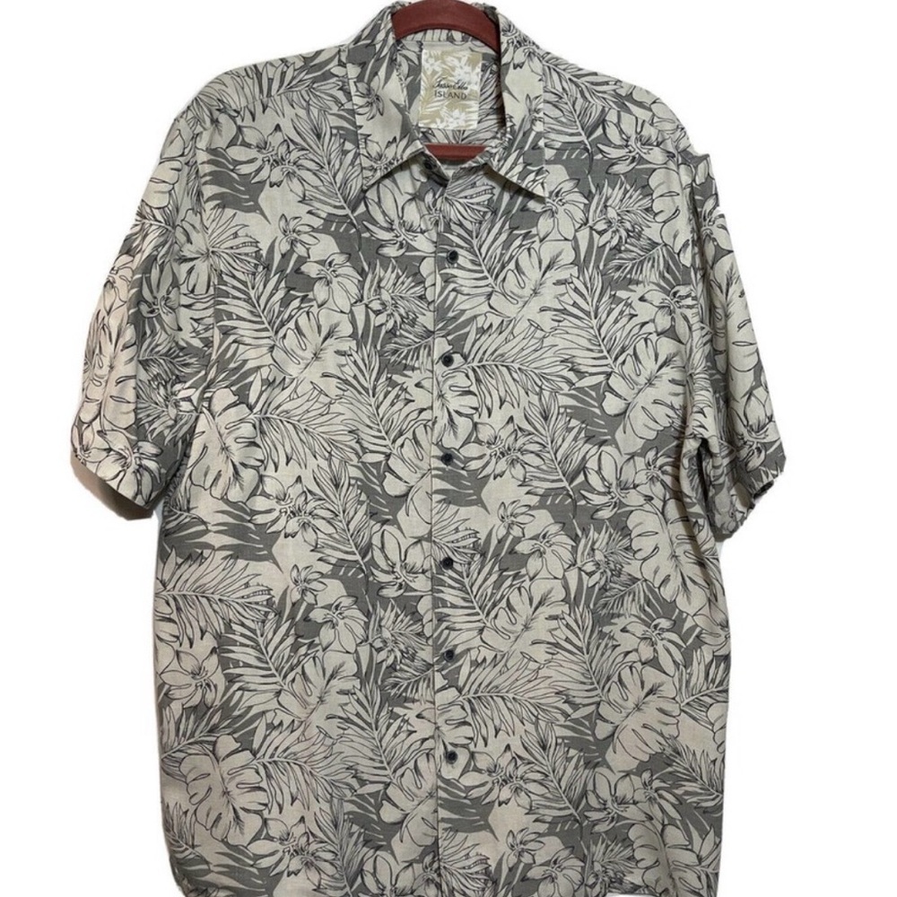 Tasso Elba Island Tropical Print Short-Sleeve Button-Up Shirt